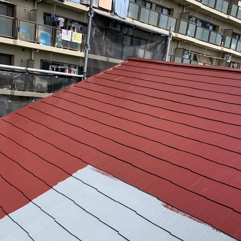 屋根中塗り